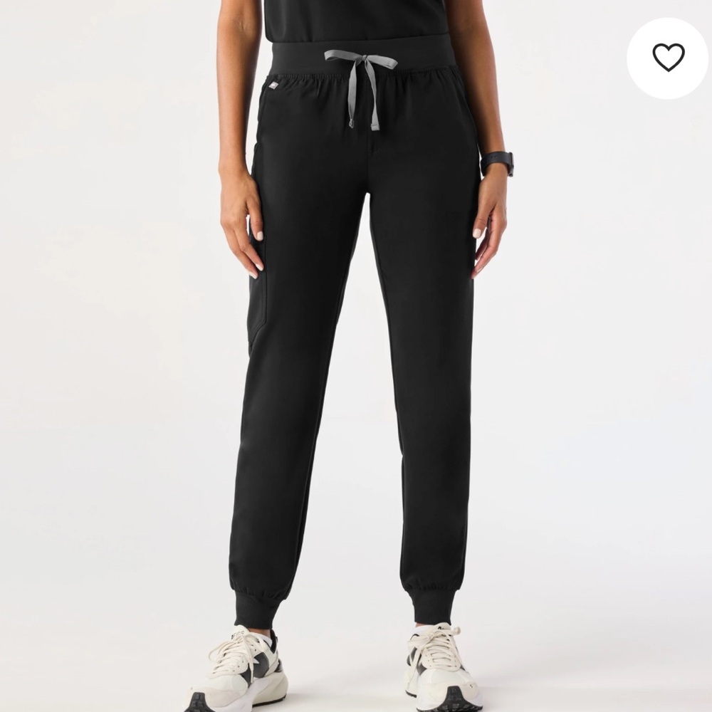 Figs Black Jogger Pants with Drawstring